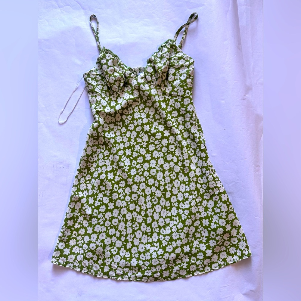 Princess Polly Green Floral Mini Dress